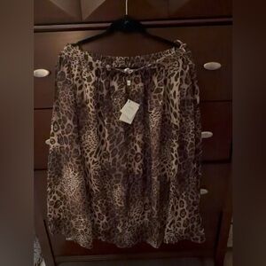By Egreis Machelle Leopard Print Skirt - XL - NWT 🐆
